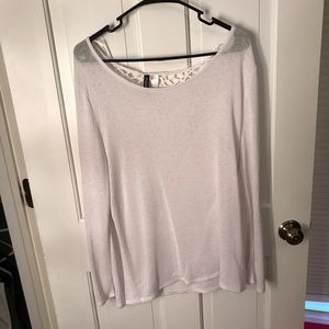 H&M white knit long sleeve